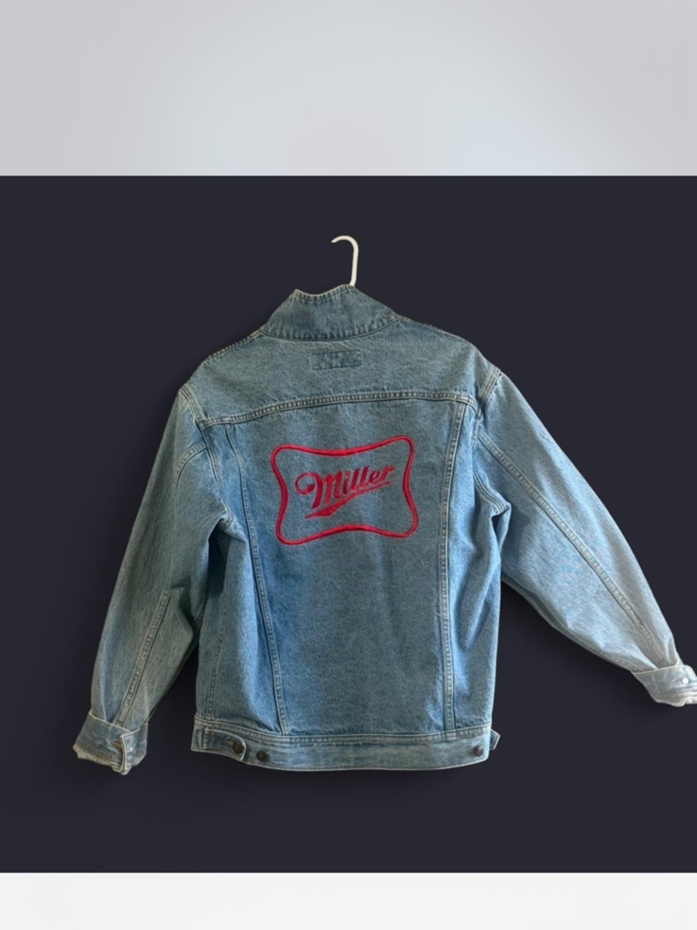 Lee Light Wash Denim Jacket with Red Embroidery
